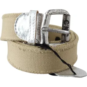 Costume National Elegant Beige Cotton Fashion Belt