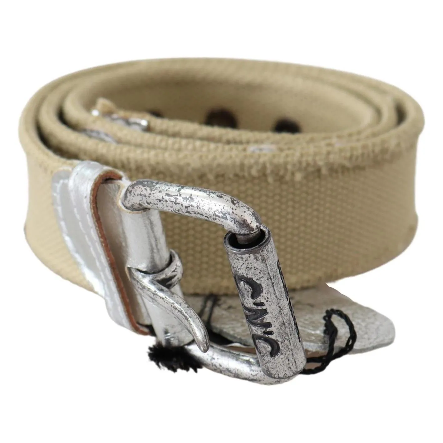 Costume National Elegant Beige Cotton Fashion Belt