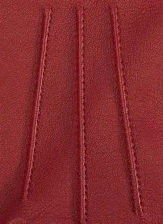 Dents Womens Emma Three-Point Leather Gloves - Berry Red