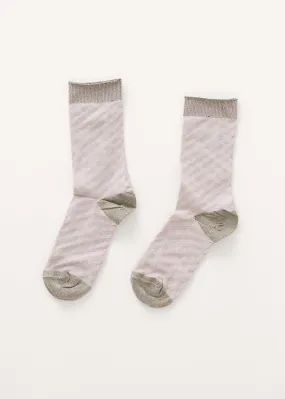 ELSE GLITTER SOCKS - GREIGE