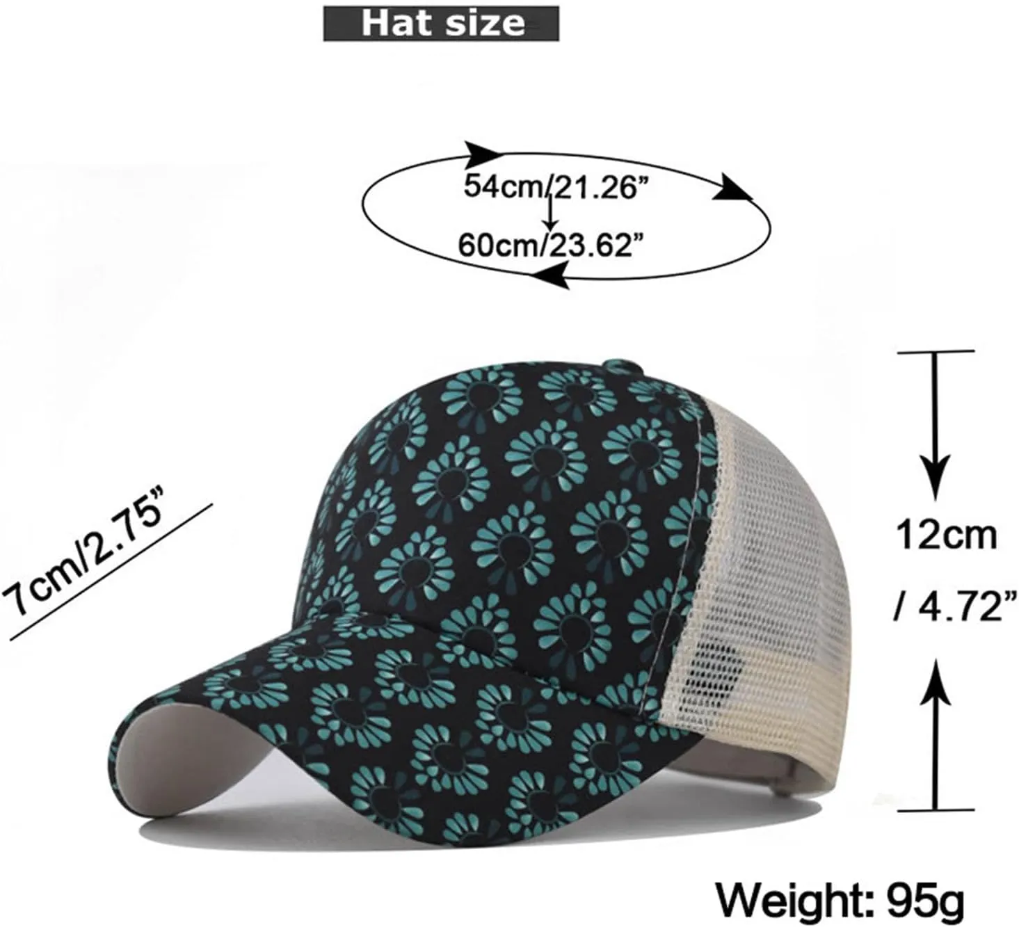 Fashion Style Ponytail Top Hats for Women Baseball Caps High Messy Bun Caps Ponycaps Dad Hats