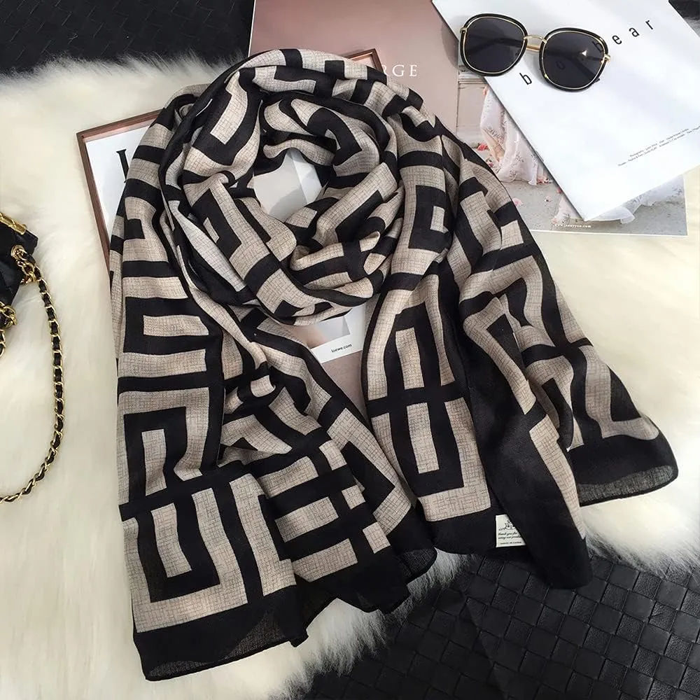 FINIZO Women's Scarves Lady Light Soft Fashion Solid Scarf Wrap Shawl for All Season