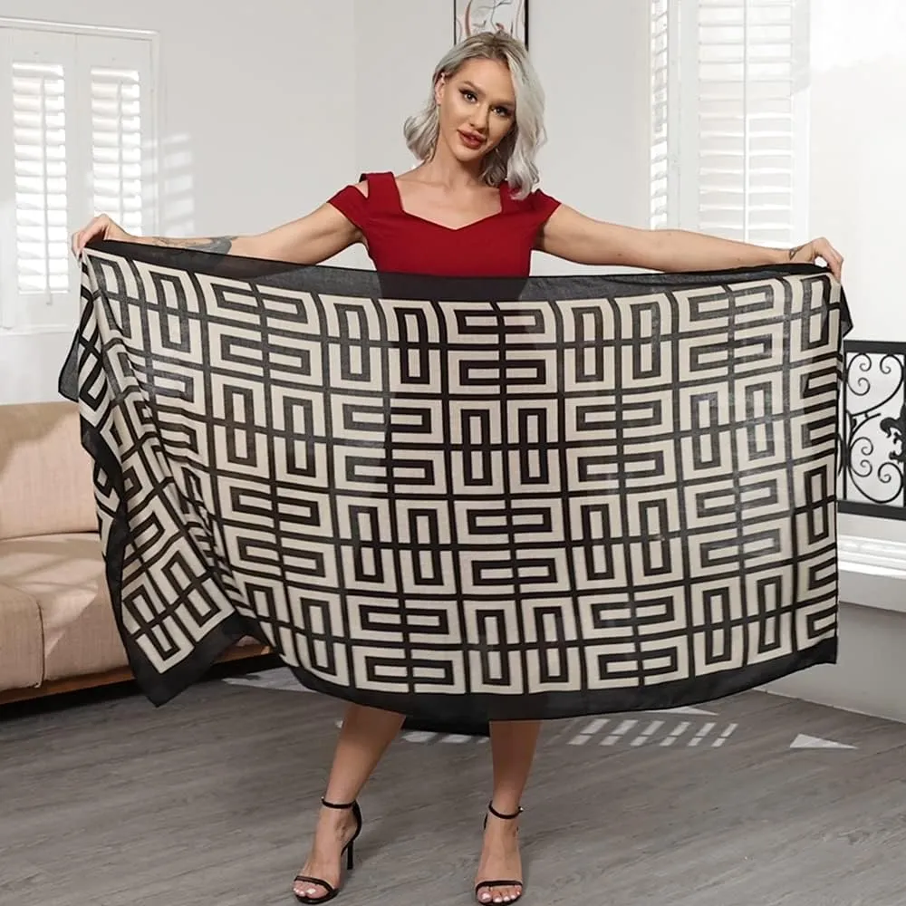 FINIZO Women's Scarves Lady Light Soft Fashion Solid Scarf Wrap Shawl for All Season