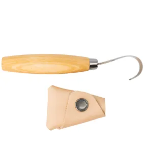 Hook Knife 164 Left Hand with Leather Sheath (S)