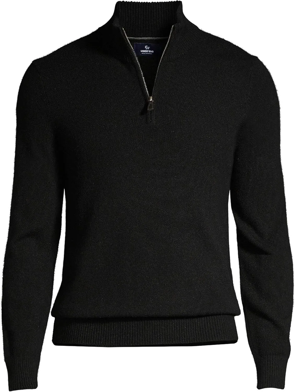 Lands' End Men's Fine Gauge Cashmere Quarter Zip