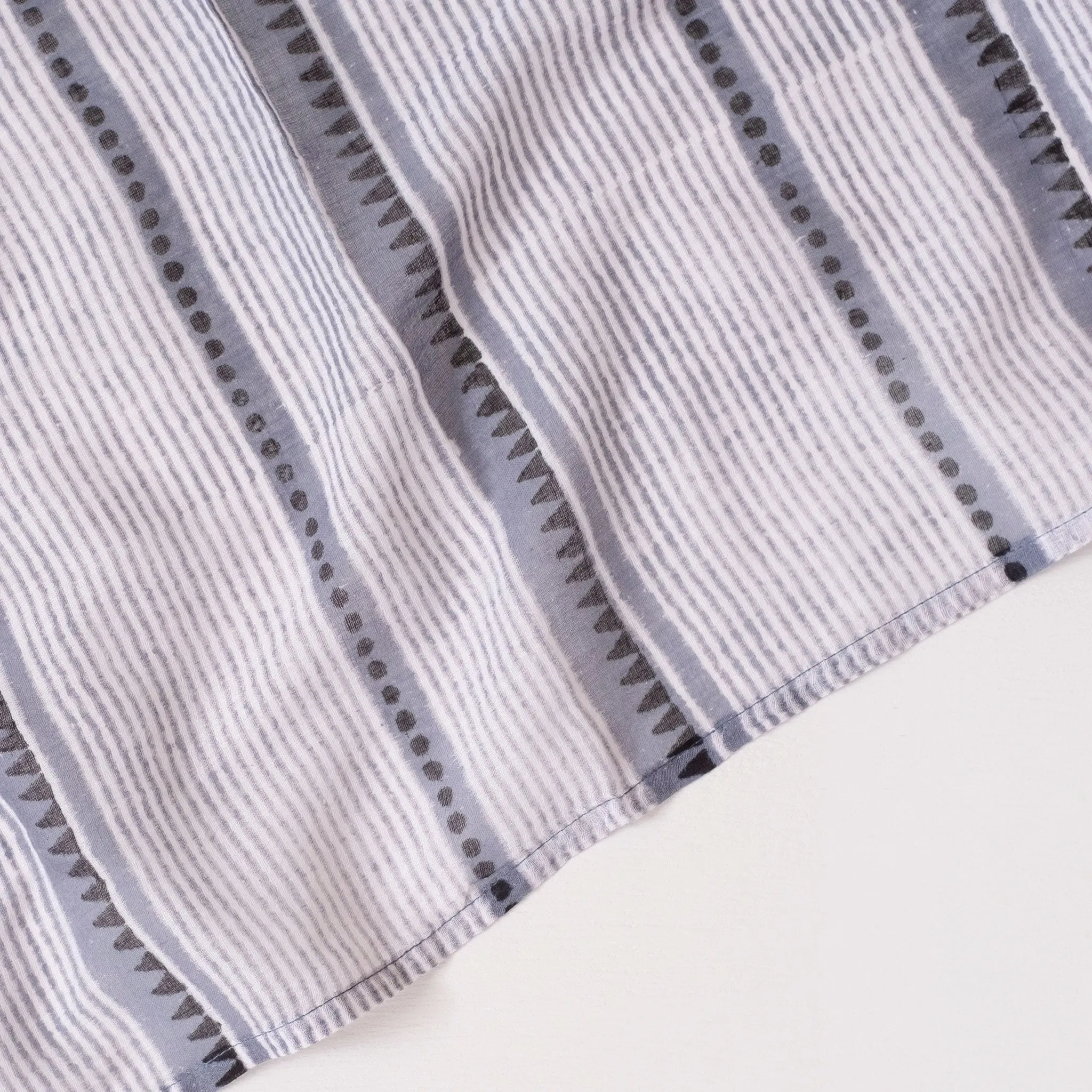 Laya Blue Block Printed Scarf