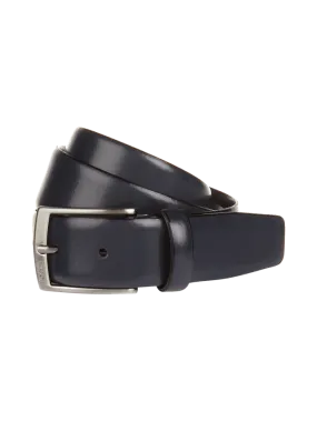 Leather belt with JOOP! buckle, dark blue