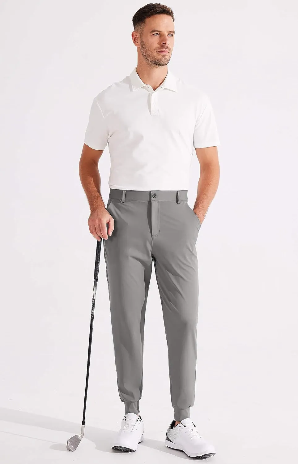 Libin Men's 4-Way Stretch Golf Joggers with Pockets, Slim Fit Sweatpants for Work Dress Pants Athletic Casual Yoga Pants
