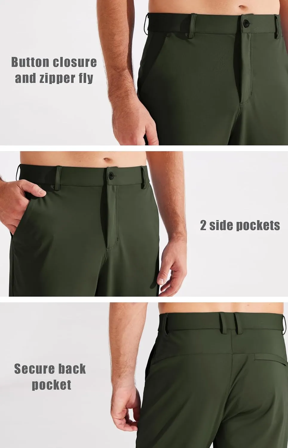 Libin Men's 4-Way Stretch Golf Joggers with Pockets, Slim Fit Sweatpants for Work Dress Pants Athletic Casual Yoga Pants