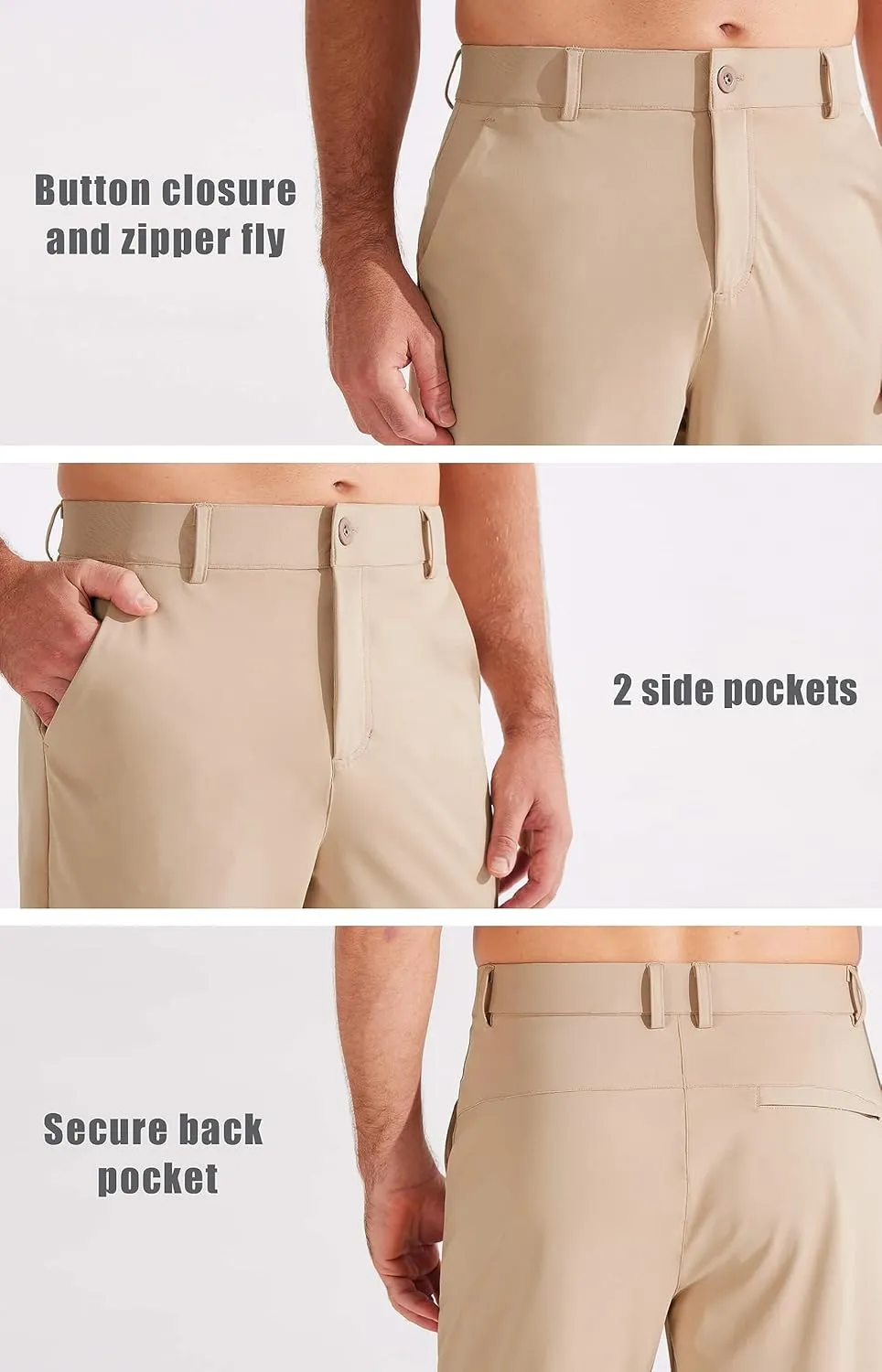 Libin Men's 4-Way Stretch Golf Joggers with Pockets, Slim Fit Sweatpants for Work Dress Pants Athletic Casual Yoga Pants