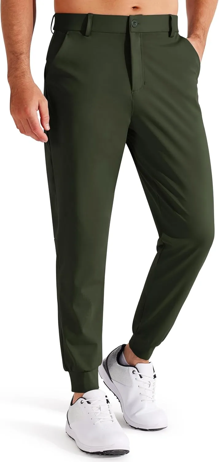 Libin Men's 4-Way Stretch Golf Joggers with Pockets, Slim Fit Sweatpants for Work Dress Pants Athletic Casual Yoga Pants
