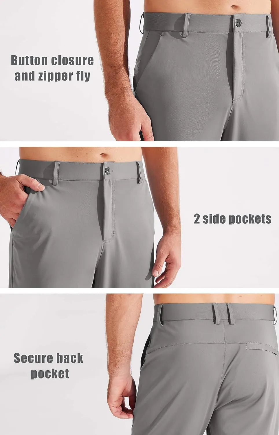 Libin Men's 4-Way Stretch Golf Joggers with Pockets, Slim Fit Sweatpants for Work Dress Pants Athletic Casual Yoga Pants