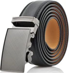 Marino Mens Genuine Leather Ratchet Dress Belt With Automatic Buckle, Enclosed in an Elegant Gift Box