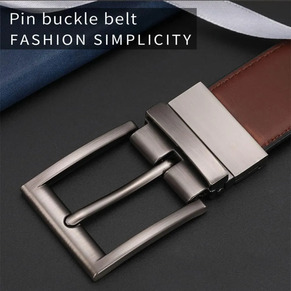 Men Reversible Casual Belt Man Genuine Leather Belt Male Strap Luxury Trouser Jeans Dress Belt For Men