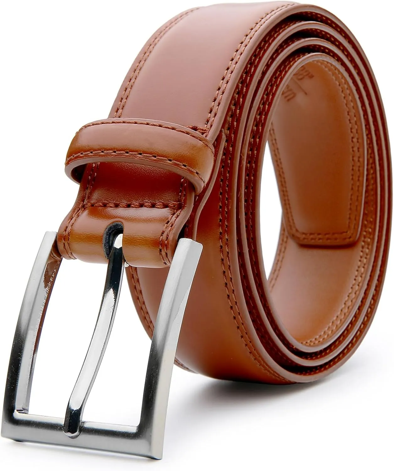 Men's Genuine Leather Belt, Fashion & Classic Casual Belt With Single Prong Buckle For Jeans, Pants,Mens Belt For Suits, Work And Business, Gift For Dad & Husband (Tan,Waist: 42)
