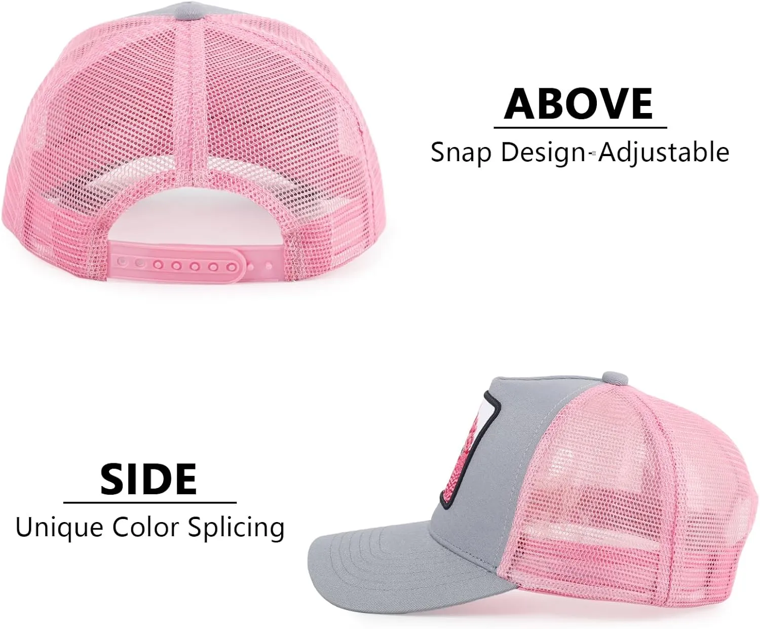 Mens Trucker Hats Mesh Snapback Animal Baseball Hats Unisex Running Sport Cap for Women Men