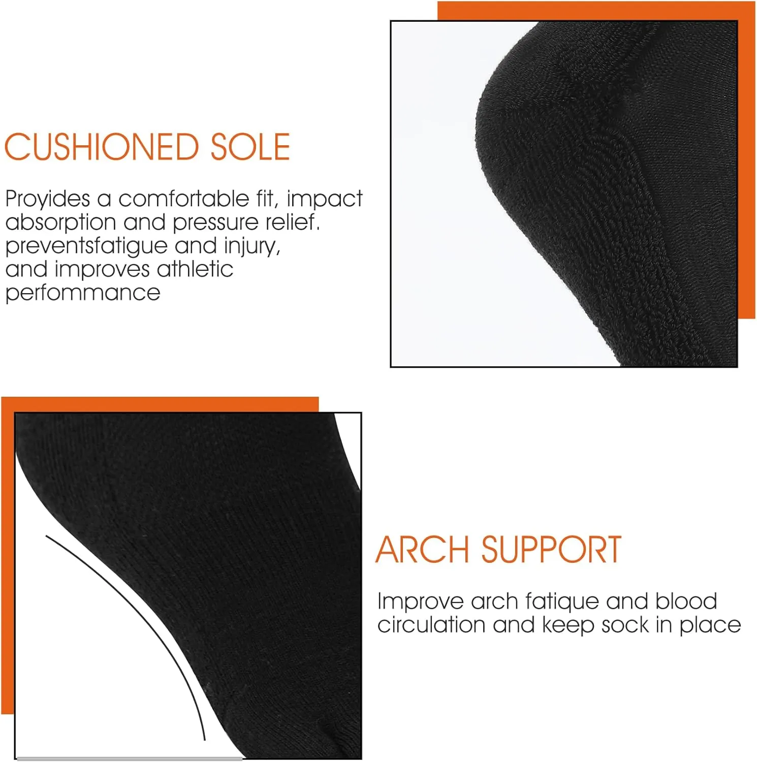 Merino Wool Toe Socks for Men and Women Hiking Cushion Boot Socks with Toes (1-2 Pairs)
