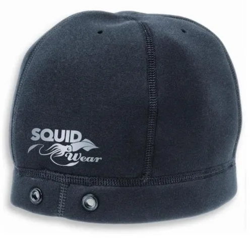 New Scuba Diver 2mm Neoprene Watch Cap Beanie with Dive Gear Design (Small-Medium) for Boatwear and WaterSports - Black