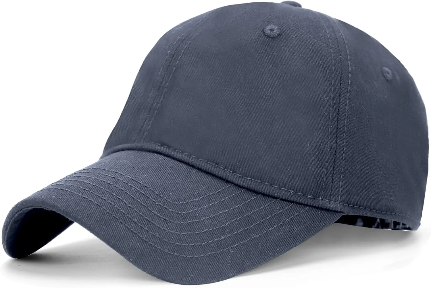 Oversize XXL Baseball Cap for Big Heads 23.6"-25.6", Extra Large Cotton Baseball Hat, Plus Size Unstructured Dad Hats