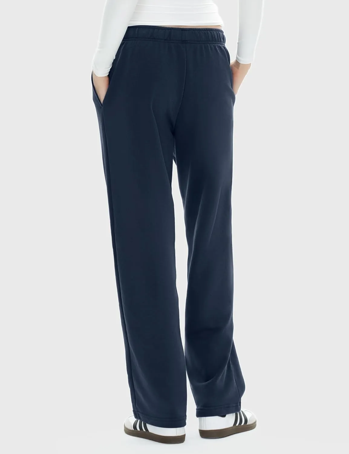PUMIEY Women's Wide Leg Sweatpants Straight Baggy Sweat Pants High Waisted Lounge Pants Airy Collection