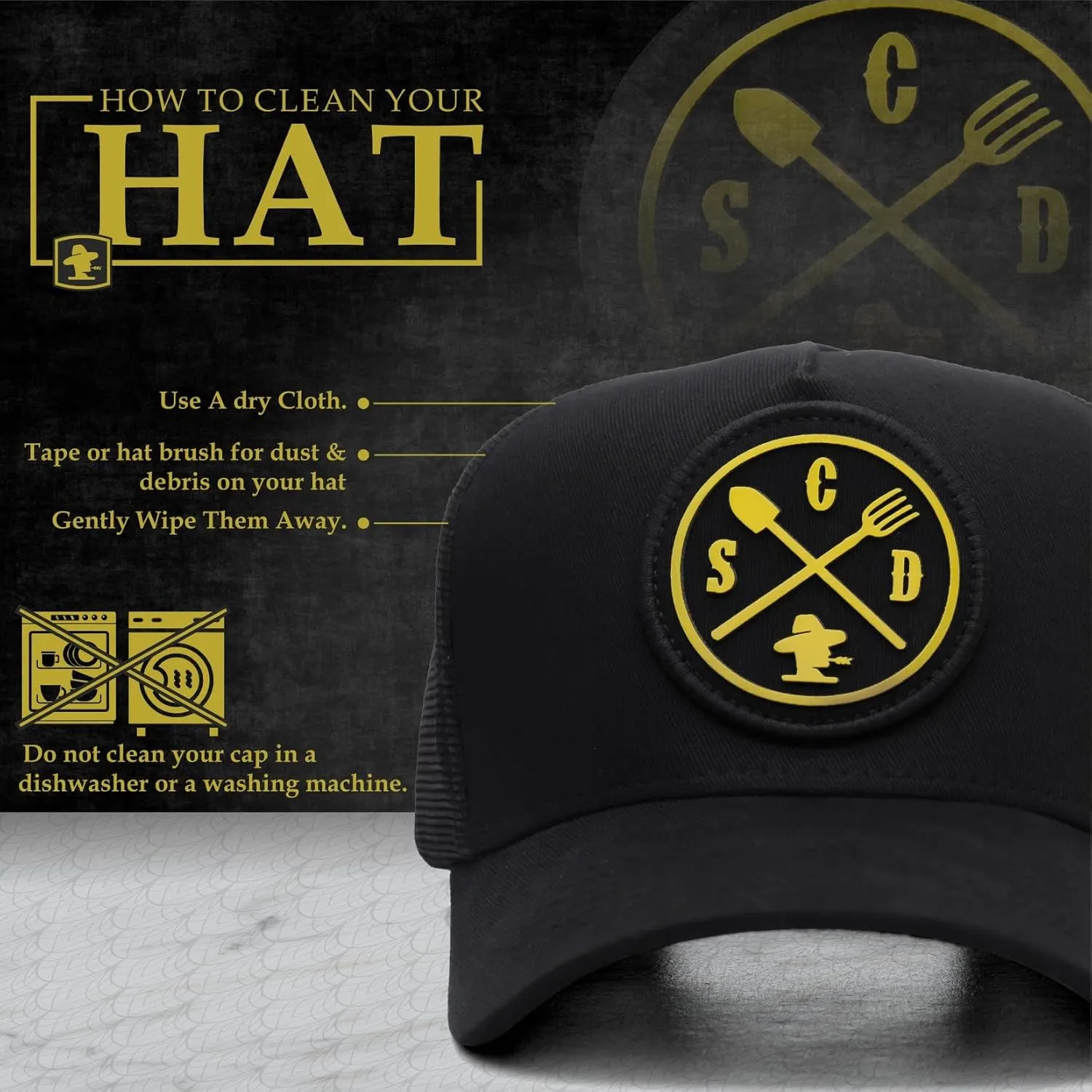 Sacudido's Mesh Back Cap - Changes Color in The Heat - for Men and Women Baseball Hat 5-Panel for Hunting & Hiking