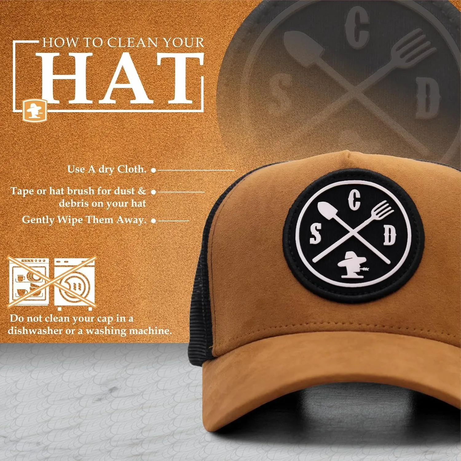 Sacudido's Mesh Back Cap - Changes Color in The Heat - for Men and Women Baseball Hat 5-Panel for Hunting & Hiking