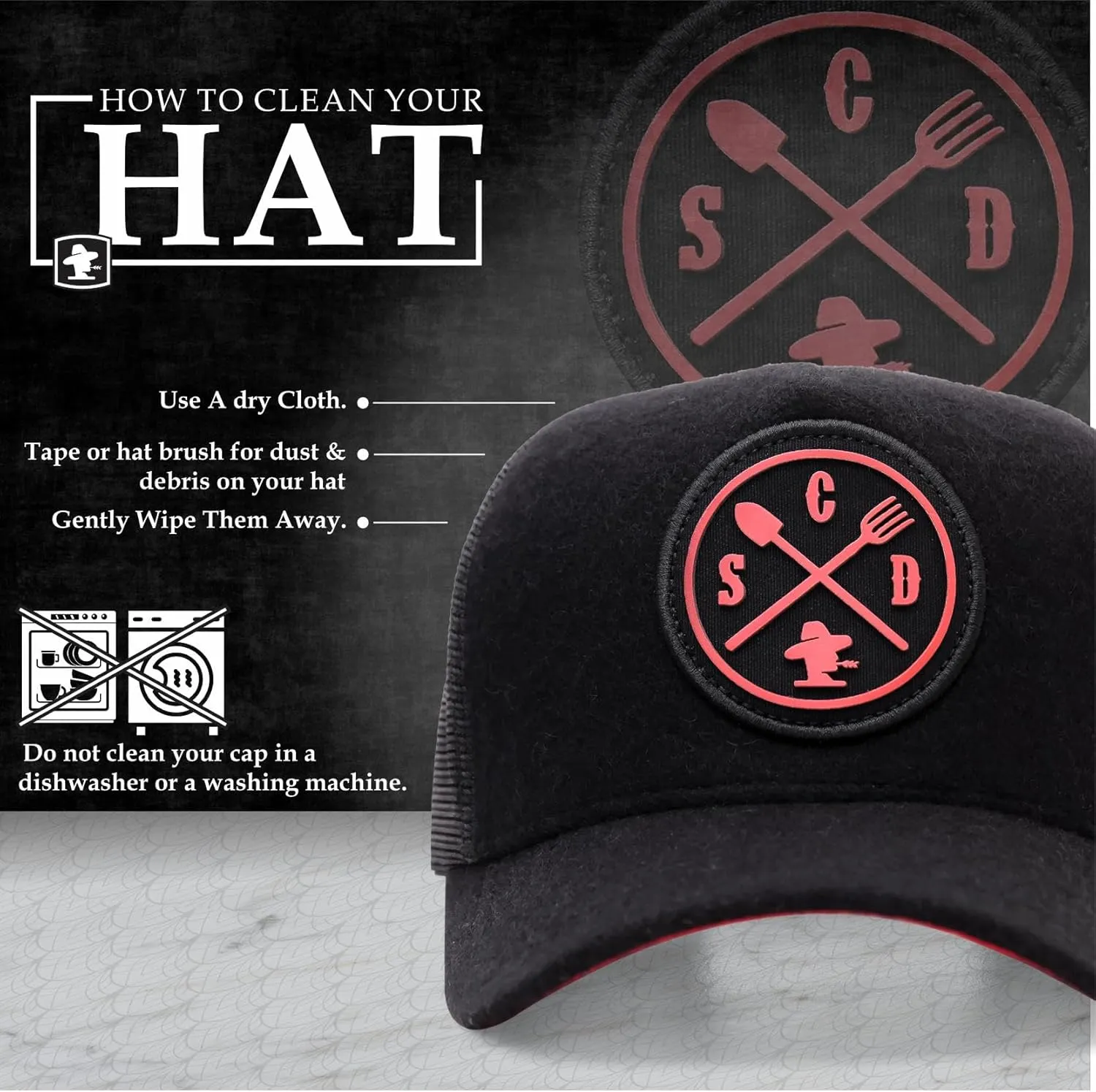 Sacudido's Mesh Back Cap - Changes Color in The Heat - for Men and Women Baseball Hat 5-Panel for Hunting & Hiking