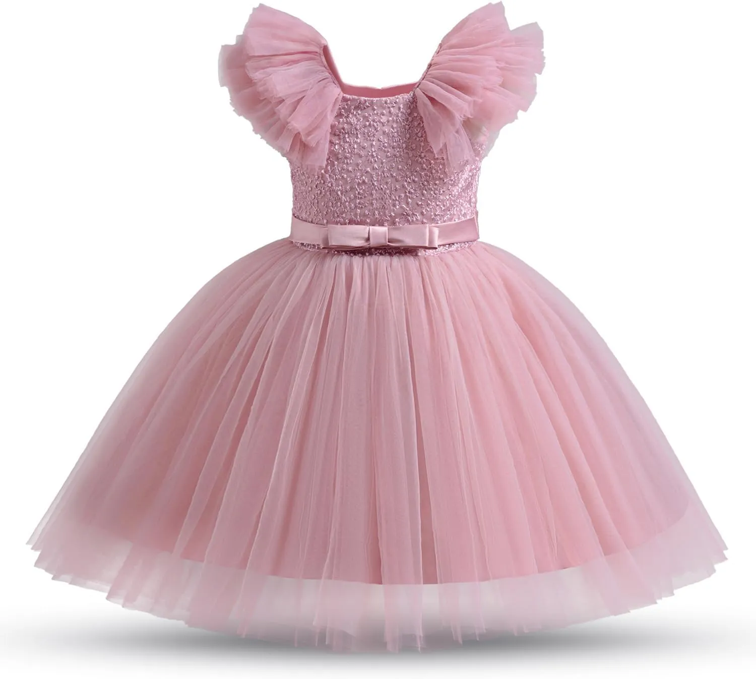 TTYAOVO Pageant Girl Dress Elegant Birthday Party Princess Gown