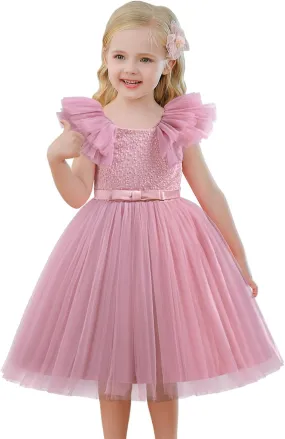 TTYAOVO Pageant Girl Dress Elegant Birthday Party Princess Gown