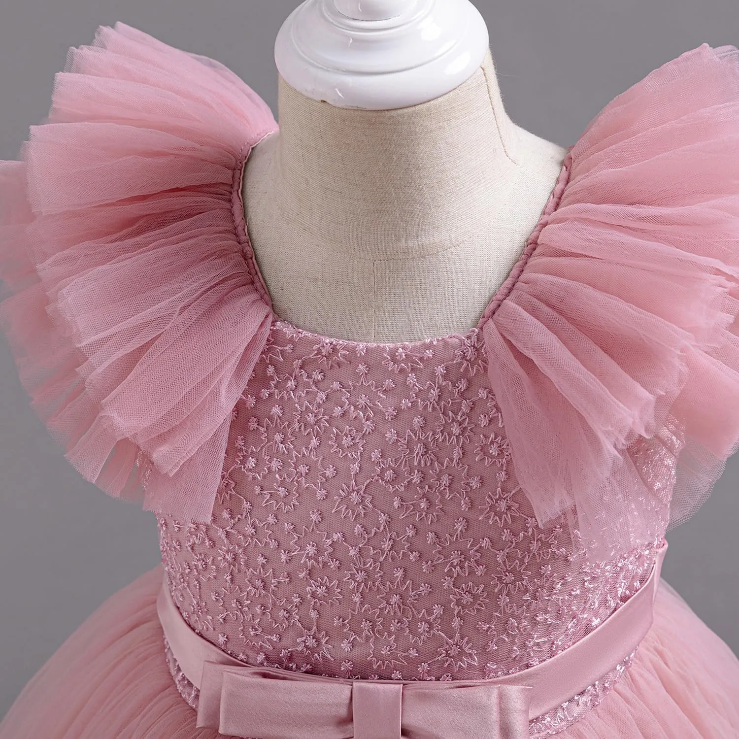 TTYAOVO Pageant Girl Dress Elegant Birthday Party Princess Gown
