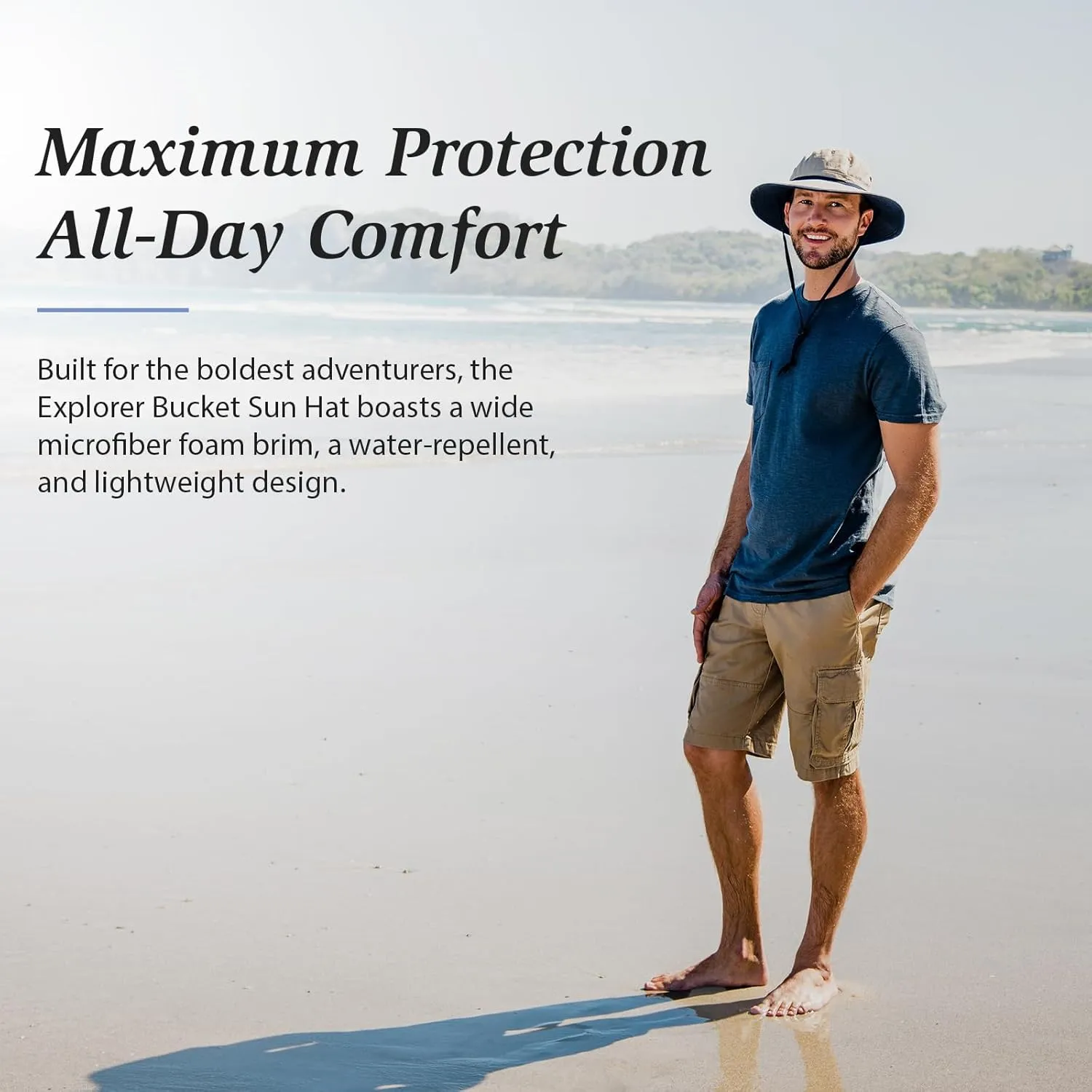 Wallaroo Hat Company Explorer Sun Hat – UV 50  Sun Protection, Wide Brim, Packable, Adjustable, Travel Outdoor Adventure Hat