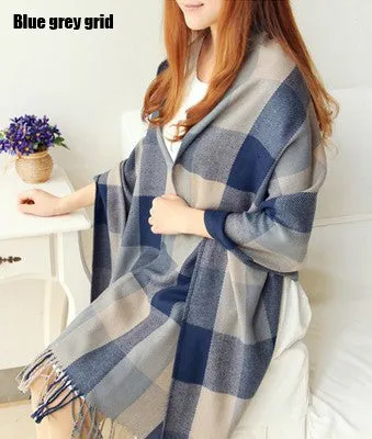 Winter Light Fringe Long Scarves