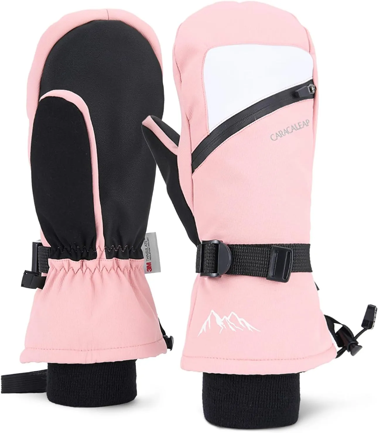 Winter Ski Mittens for Men Women Cold Weather- Warm Snowboard Mittens Gloves Waterproof Snow Sports Mitts Gloves