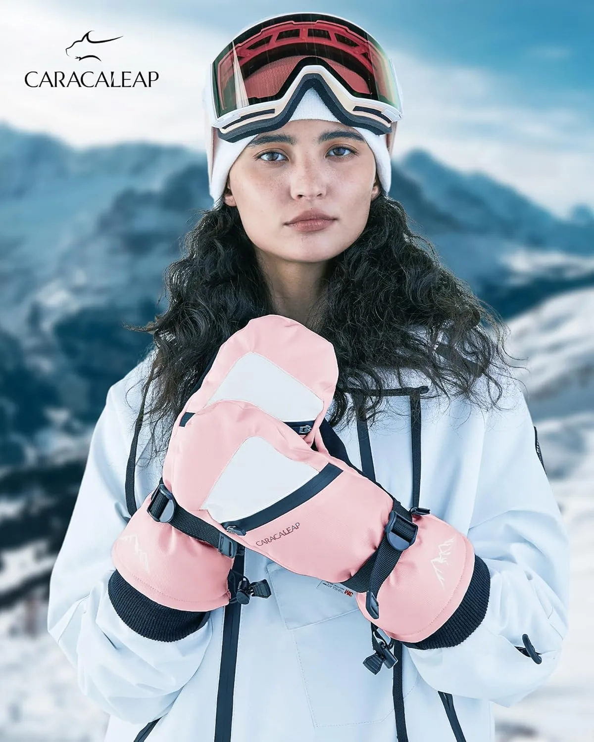 Winter Ski Mittens for Men Women Cold Weather- Warm Snowboard Mittens Gloves Waterproof Snow Sports Mitts Gloves