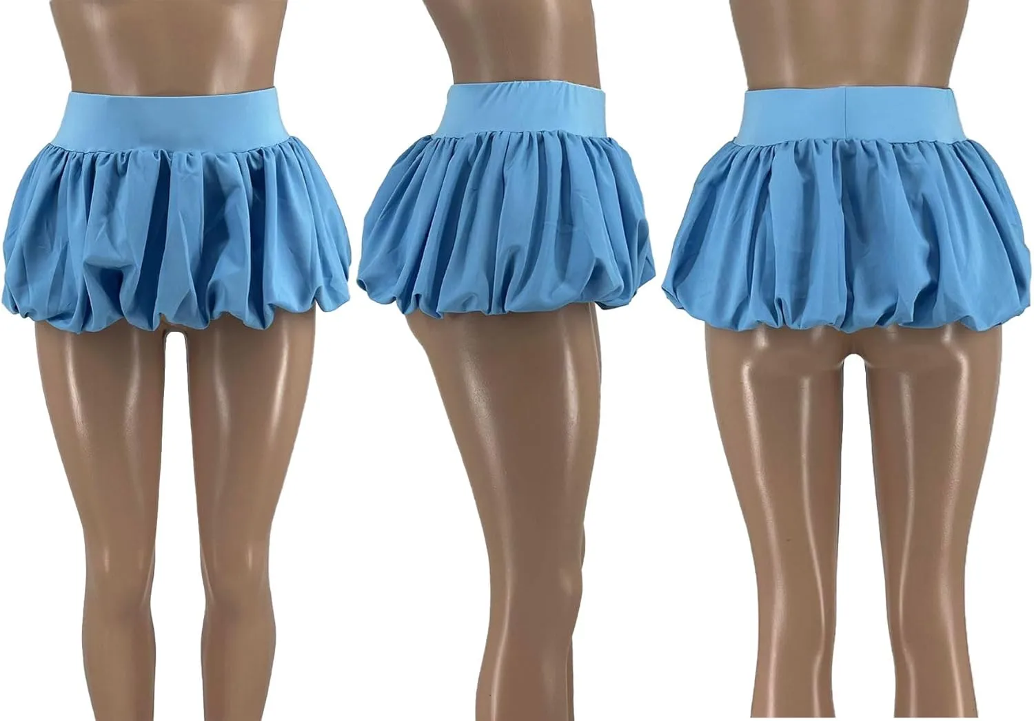 Women's Bubble Mini Skirt Y2k High Waist Puffy A-Line Ruffle Skirts Short Balloon Skirts Party Club Streetwear