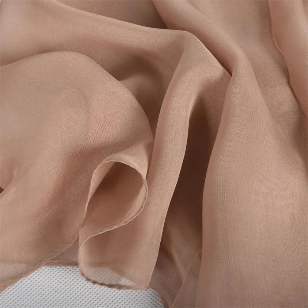 Womens Solid Casual Shawl Scarf Ladies Long Silk Scarves Wraps Scarf Cape