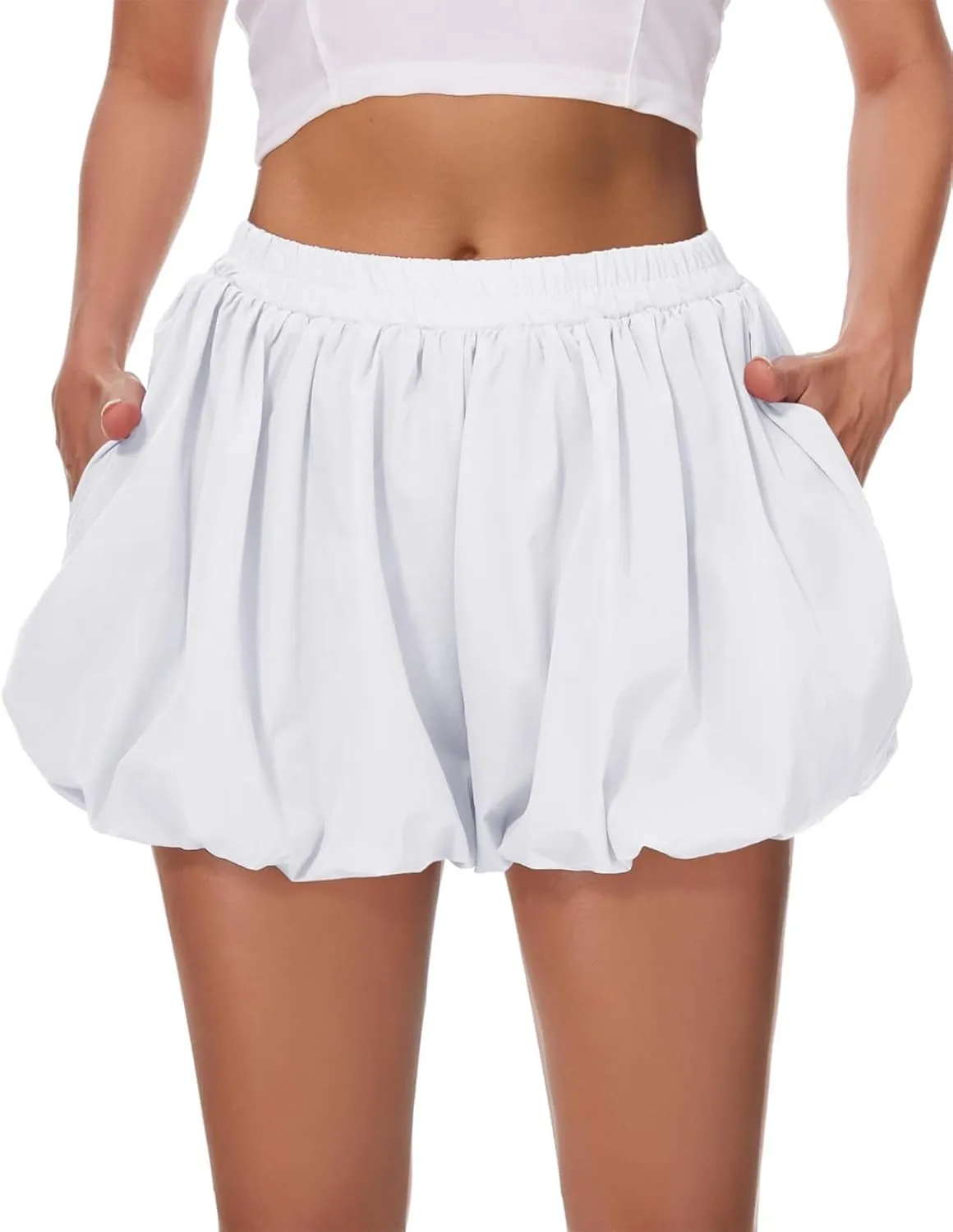 Women's Y2k Bubble Mini Skirt High Waist Puff Balloon A Line Flared Going Out Short Skirts Club Outfits